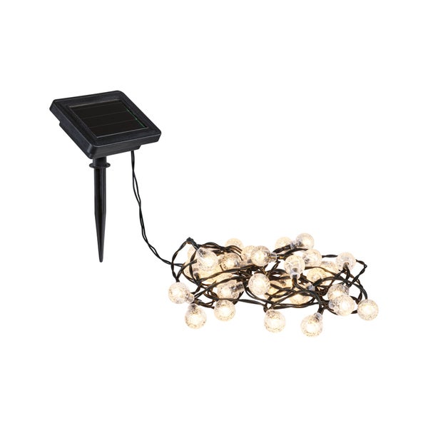 Solar LED Lichterkette Soala IP44 3000K 30x3lm Schwarz