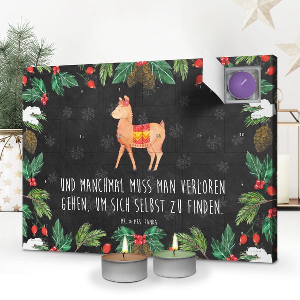 Mr. & Mrs. Panda Duftkerzen Adventskalender Alpaka Stolz - Schwarz