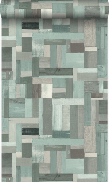 Tapetenrolle mit Holzoptik