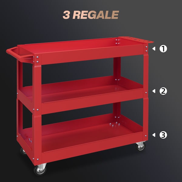 Verschiedene Schraubendreher in einem roten Werkzeugkasten