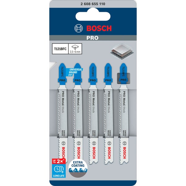 Bosch Stichsägeblätter Set, geeignet für dickes Metall