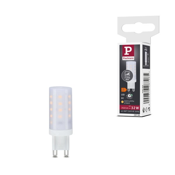 Produktverpackung eines Paulmann LED Moduls mit technischen Daten wie 430 Lumen, 230 Volt und Zigbee 3.0 Kompatibilität zur intelligenten Steuerung.