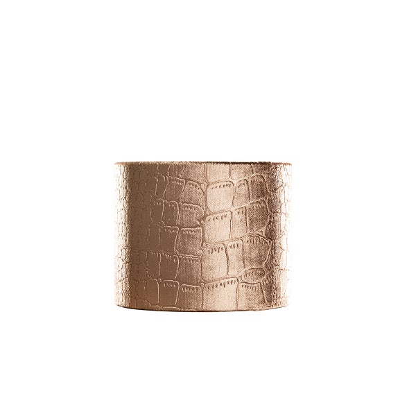 Samtlampenschirm Krokodil-Design mit goldener Innenseite 18/18/14