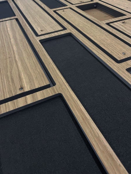 Akustikwandplatte PET-Filz - 100x100 cm - Schwarz