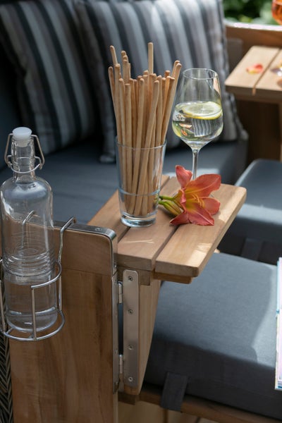 Strandkorb Nordstrand Teak PE grey Dessin 551