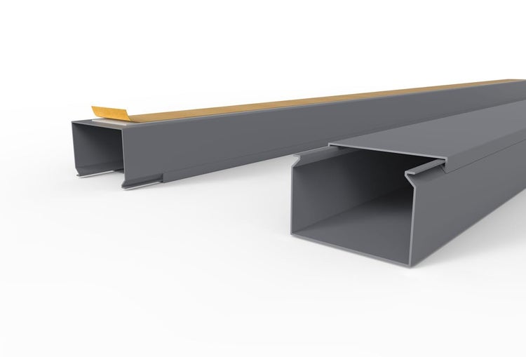 CILSON WDK6040SG Art.-Nr. 6700320.1 Kabelkanal Selbstklebend 60x40mm Grau - 1 m / 1000 mm, XXL Kabelkapazität, Industrielle Qualität