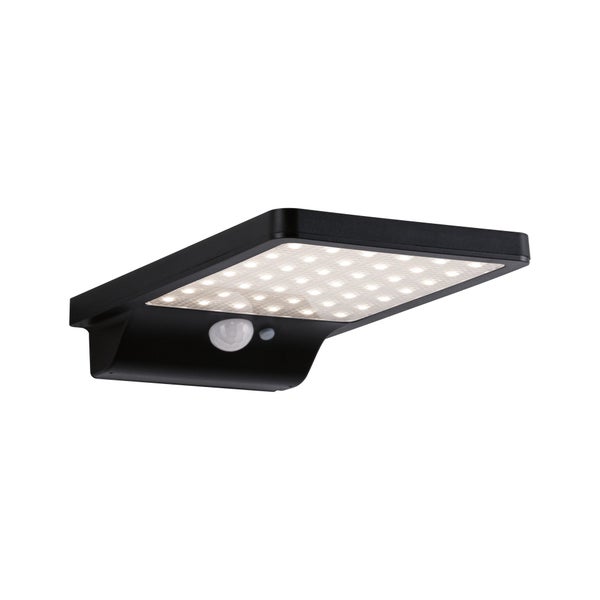 Solar LED Außenwandleuchte Solveig Bewegungsmelder IP44 3000K 338lm Schwarz