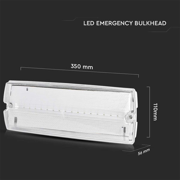 LED Notfall Bulkhead mit Abmessungen