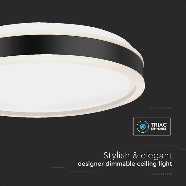 V-TAC VT-7758-B - Dimmbare Lichtkuppeln - IP20 - Schwarzes Gehäuse - 42 Watt - 4400 Lumen - 4000K