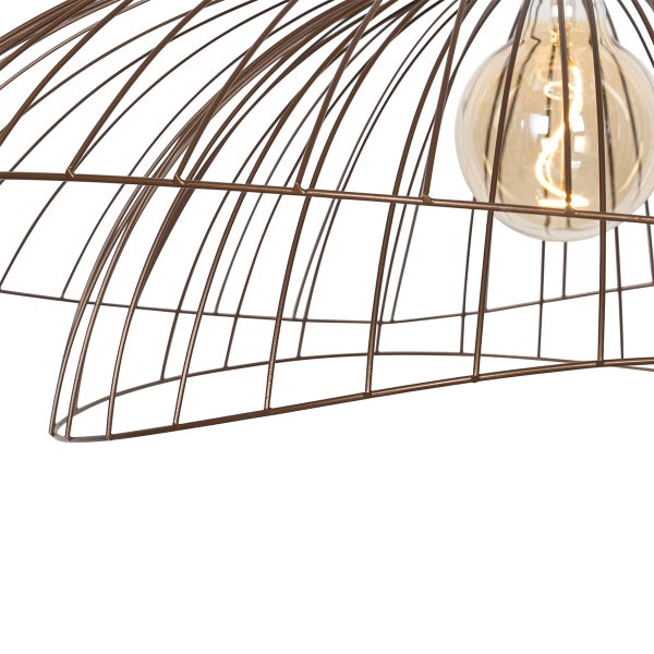 Metall-Hängelampe mit Glühbirne