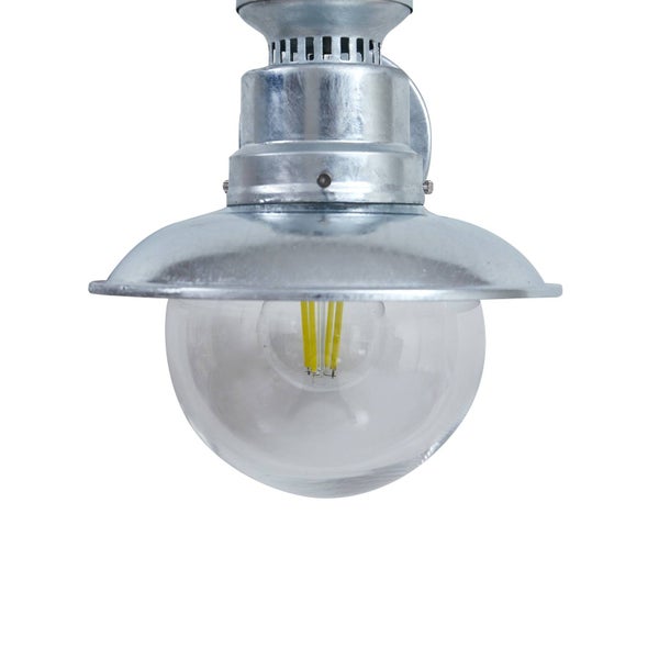 Lindby Wandleuchte außen (Laterne) Celinor (spritzwassergeschützt (Vintage, Industriell) in Chrom aus Metall (1 flammig E27) - Außenwandleuchten Wandlampe Led Außenlampe Outdoor für
