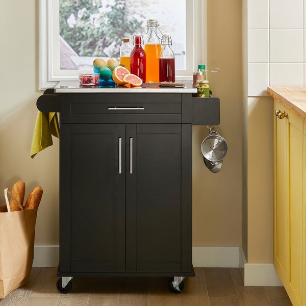 Küchenwagen mit Schublade, Schrank und Rollen