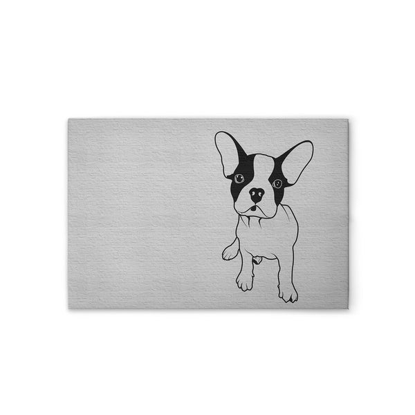 Teppich mit Bulldoggen-Motiv