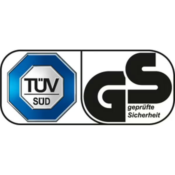 TÜV SÜD Prüfzeichen mit GS Zeichen für geprüfte Sicherheit