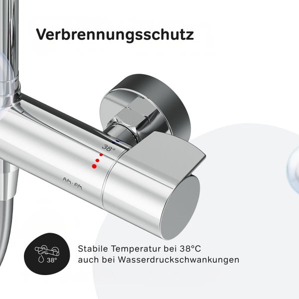 AM.PM Duschsäule inkl. Thermostat X-Joy F07XA400