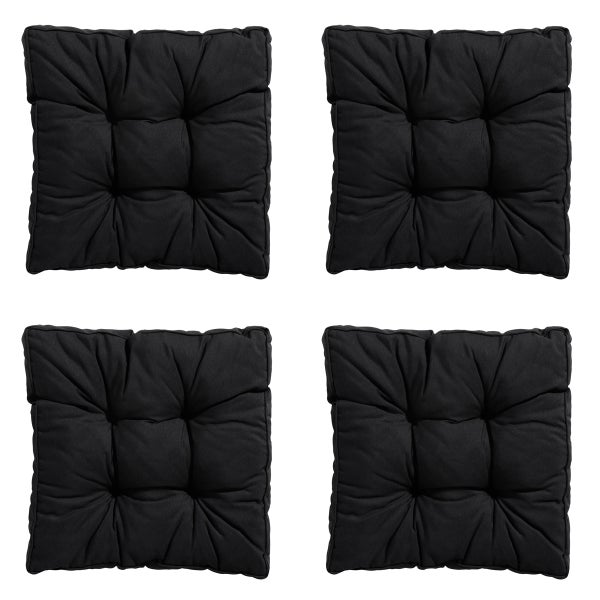 Sitzkissen Florance Panama schwarz - Ca. 47x47 cm - 4er-Set