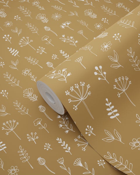 Tapetenrolle mit floralem Muster