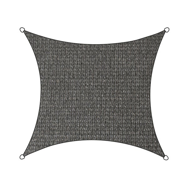 Livin'outdoor sonnensegel Iseo HDPE Quadrat 5m anthrazit