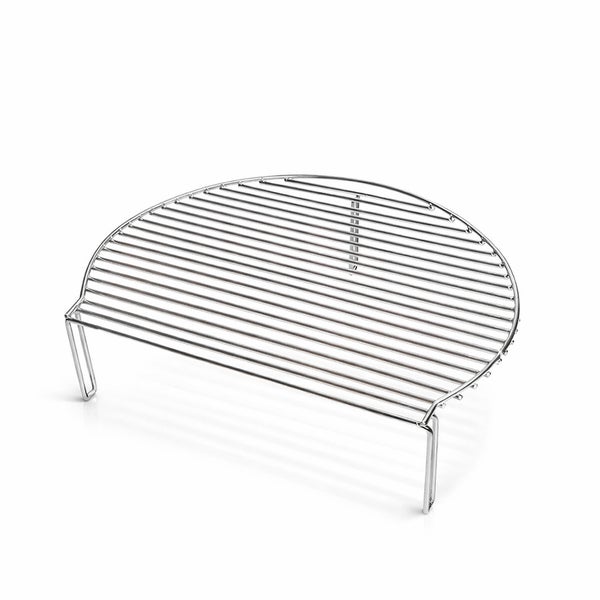 Halbrunder Grillrost aus Metall mit Füßen