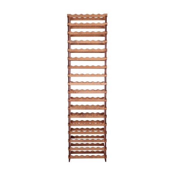 Weinregal VINOTECA FLEX PRO HxBxT 247x65x28cm 108 Flaschen auf 18 Ebenen Massives Kiefernholz Braun geölt