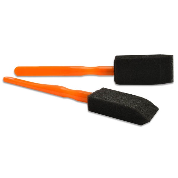 Zwei Schaumstoffpinsel mit Kunststoffgriff