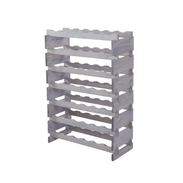 Weinregal VINOTECA FLEX PRO HxBxT 93x65x28cm 42 Flaschen auf 7 Ebenen Massives Kiefernholz Grau