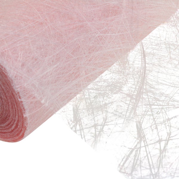 Dekovlies Rolle aus faserigem Material in Rosa.