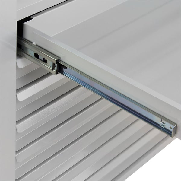 PROREGAL Schubladenschrank Kobra mit 10 Schubladen Gummiauflage HxBxT 90 x 71 x 55 cm Lichtgrau