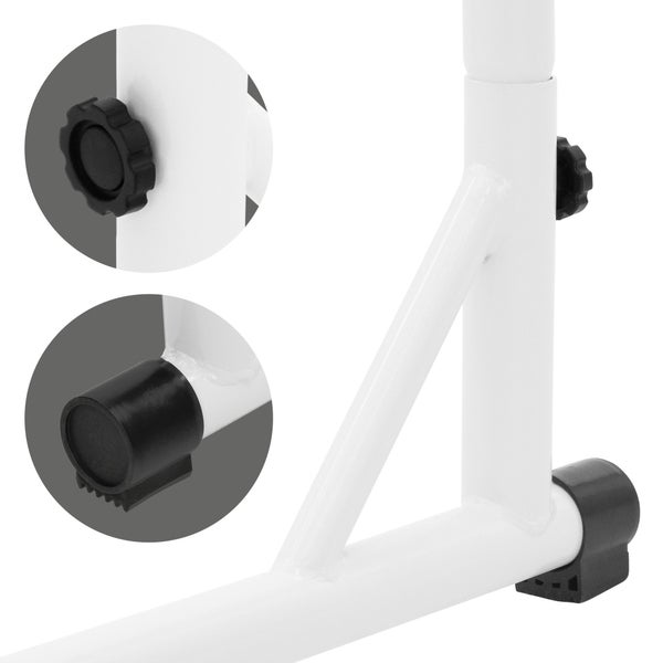 ECD Germany Hängesesselgestell Weiß, 208 cm, Belastung bis 120 kg, stabil & sicher, Stahlrohr, Freistehendes Hängestuhlgestell Hängesessel Hängestuhl Metallgestell Hängesesselständer Hängesitzständer
