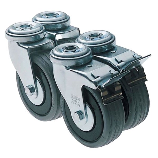 Beiger rechteckiger Läufer mit Mandala-Mustern und umlaufender Bordüre.