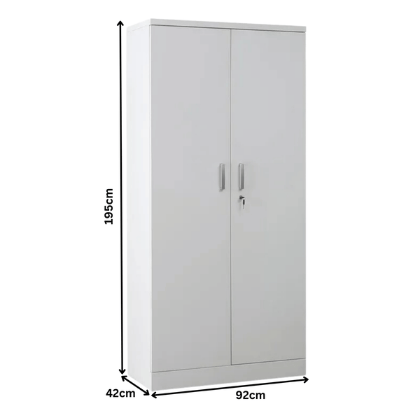PROREGAL Aktenschrank Beetle 4 Fachböden HxBxT 195 x 92 x 42 cm Weiß