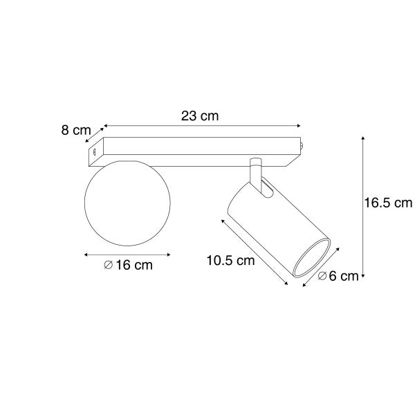 Maße der Deckenleuchte