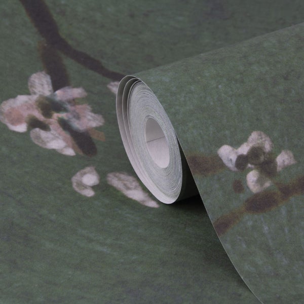 Fototapete Chinesische Blüte - Grün - 280x300 cm
