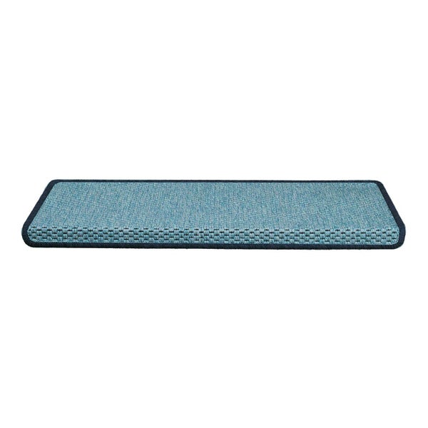 FLOORDIREKT Stufenmatte Kalkutta - Sisaloptik - Schlingenpol - Selbstklebend - Blau - Rechteckig - 23,5 x 65 cm