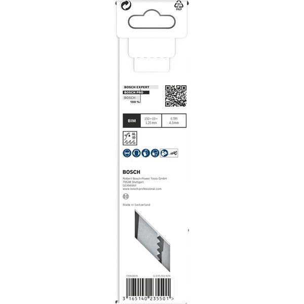 Bosch Expert Stichsägeblatt für Metalle, 150x19x1,25 mm
