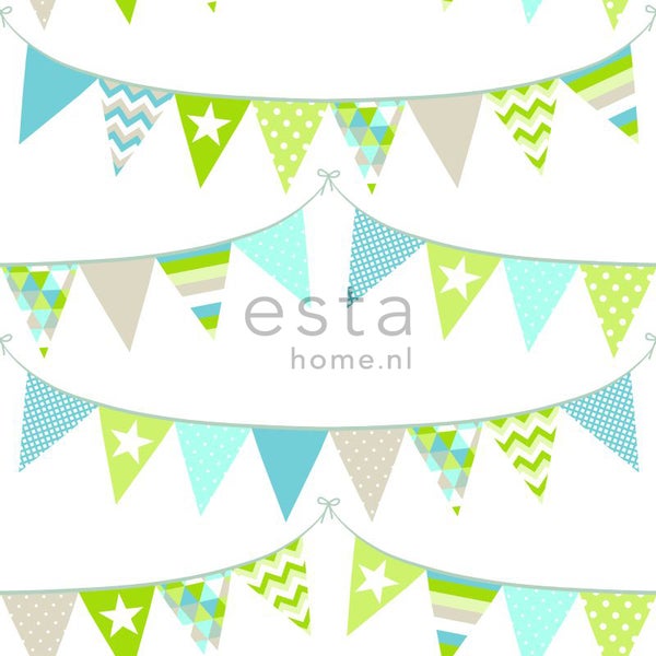 Festliche Girlande mit verschiedenen Mustern für eine fröhliche Dekoration