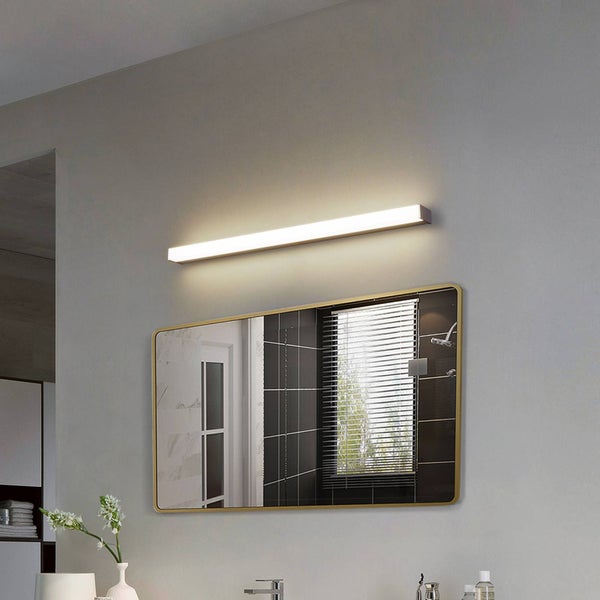 Lindby LED Wandleuchte, Wandlampe Bad Philippa (spritzwassergeschützt (Modern) in Alu aus Aluminium (1 flammig ) - Wandleuchten Spiegelleuchte Badezimmer Wandbeleuchtung Badezimmerleuchte
