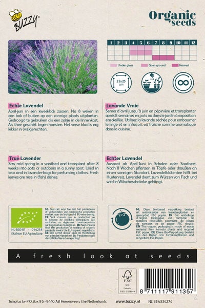 Buzzy Echter Lavendel Bio-Saatgut