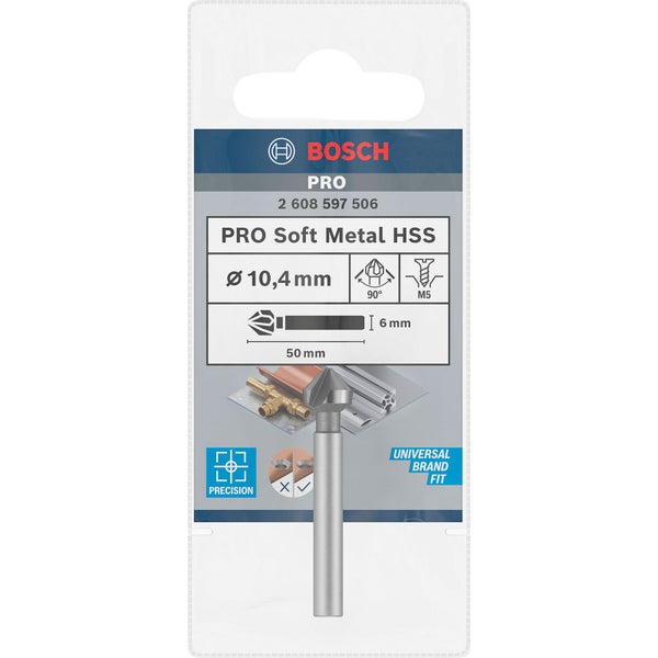 Bosch PRO Soft Metal HSS Kegelsenker 10,4 x 50 mm M5 - 2608597506