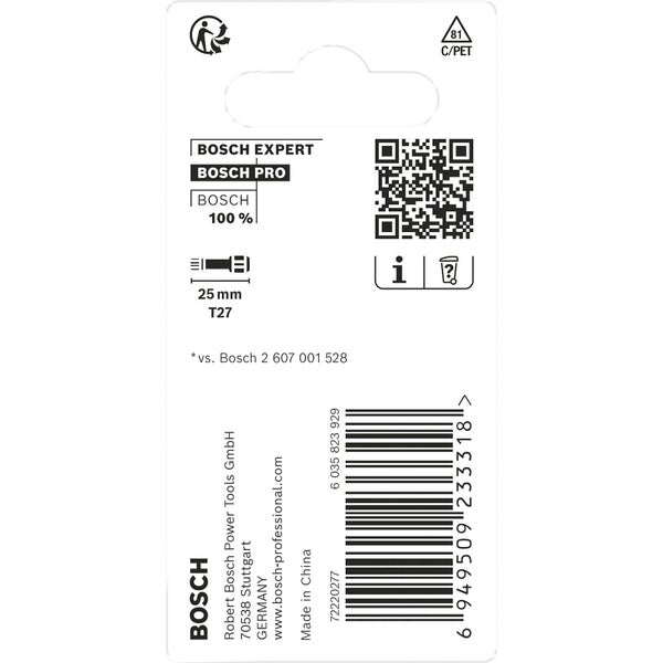 Bosch Pro T27 Impact Bits, Zweierpackung