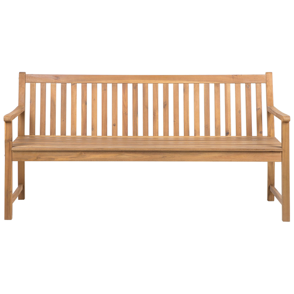 Gartenbank VIVARA 180 cm zertifiziertes Akazienholz Hellbraun