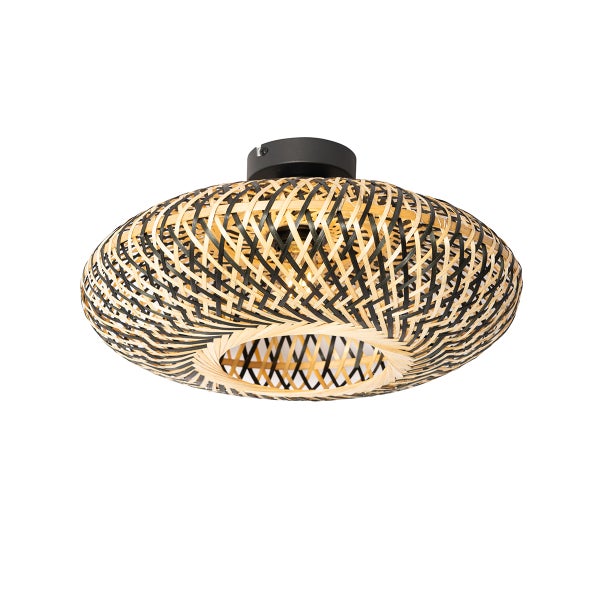 Deckenleuchte aus Bambusgeflecht