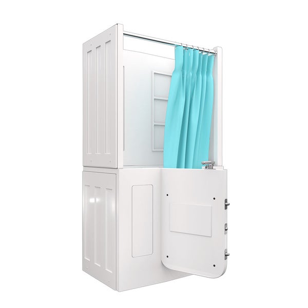 Seniorendusche Wanne Whirlpool S08D-WP-TH-C-L 110x68x205cm