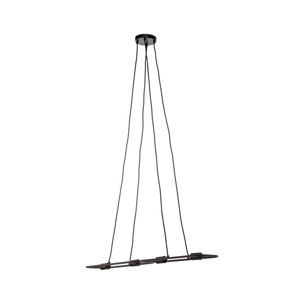 Lucande Pendelleuchte Tornike (Design, Modern) in Schwarz aus Metall (4 flammig E27) - Design-Hängeleuchte Esstischlampe Hängelampe Hängeleuchte Wohnzimmerleuchte