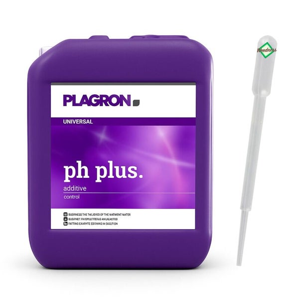 Plagron Universal pH Plus Additiv in einer Flasche mit Pipette