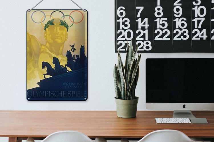 Blechschild Spruch 20x30cm Olympische Spiele Berlin 1936
