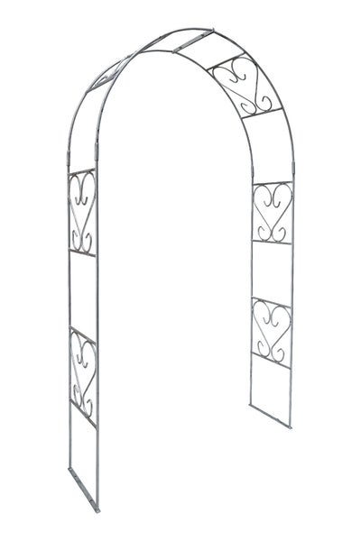 Metall Rosenbogen mit Herzdesign für den Garten