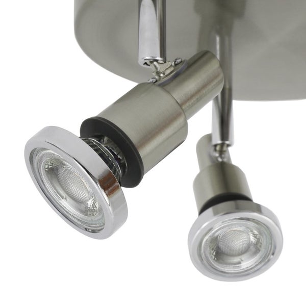 Deckenstrahler - 14,4W, 1200lm, LED, schwenkbar, IP44, warmweiß, matt-nickel