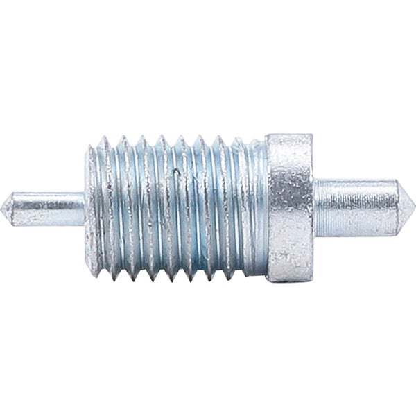 Einschraubbolzen aus Stahl für Möbelverbindungen mit Gewinde und Zapfen an beiden Enden.