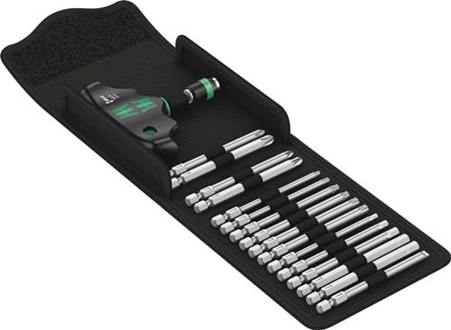 Werkzeugsatz mit Schraubendreher, Bits und Tasche zur Aufbewahrung